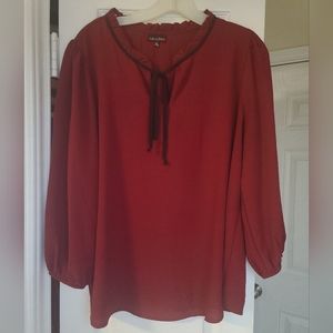 Zenobia Burgundy Blouse